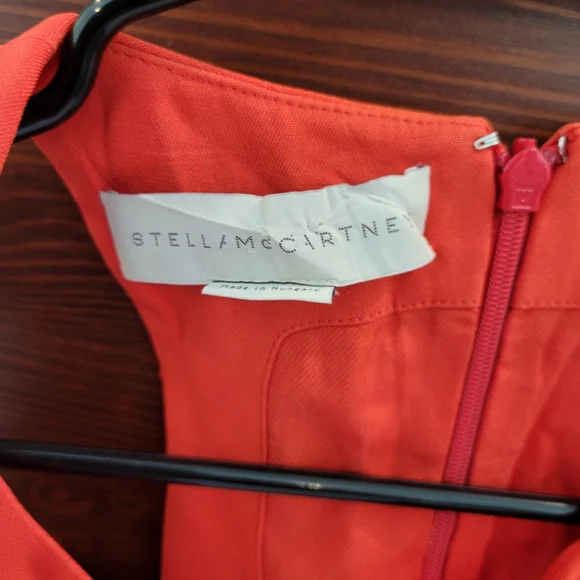 Stella McCartney Elegant Orange Sleeveless Dress - Picture 4 of 11